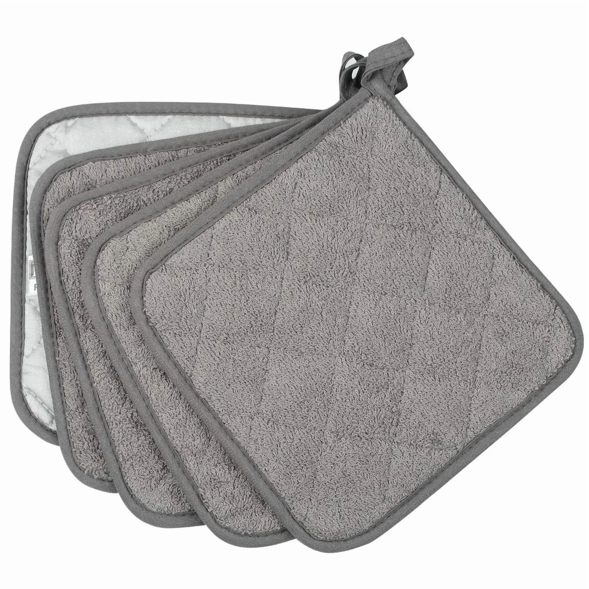 5-Pack Cotton Pot Holders For Kitchen - 7"L X 7"W