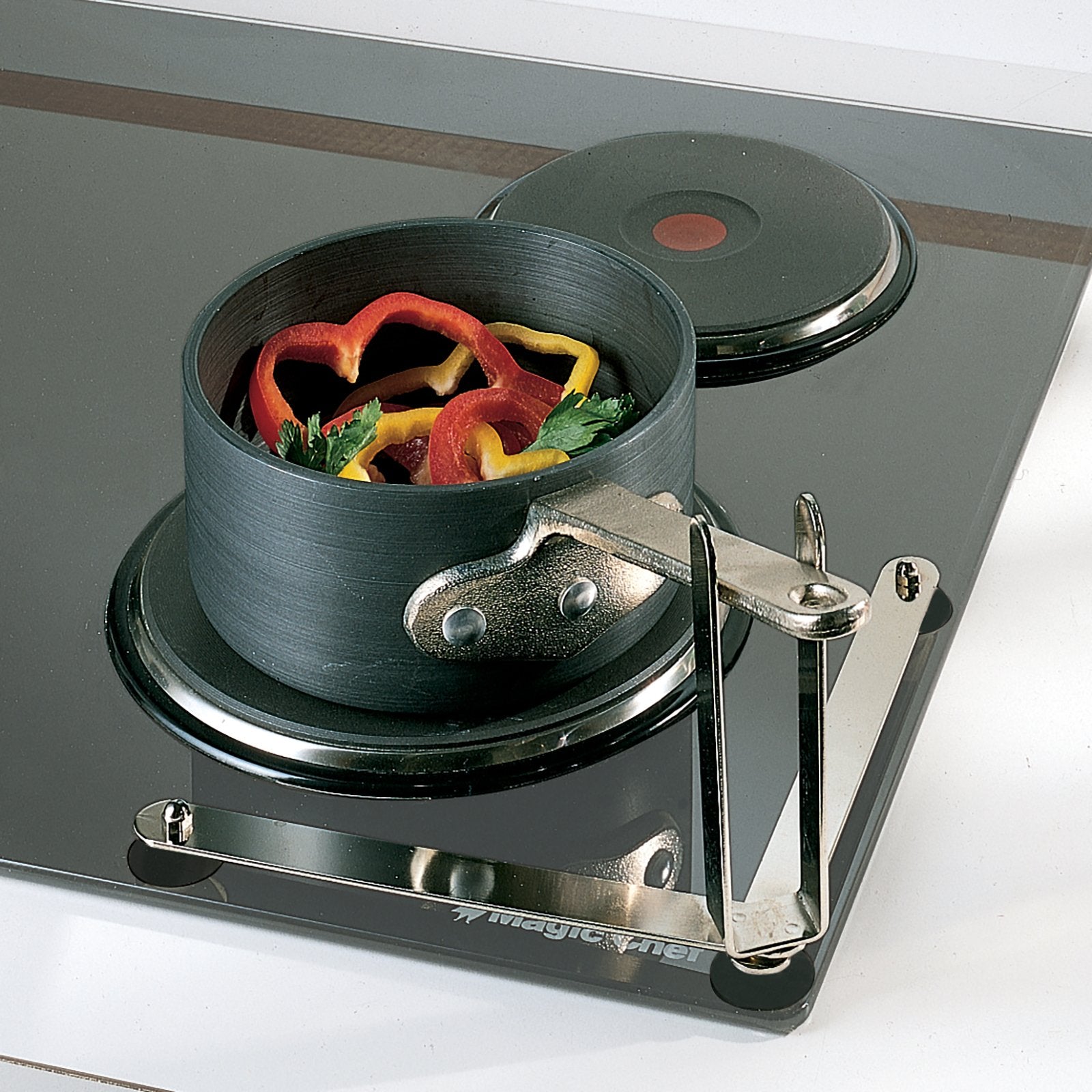 Sammons Preston Folding Pan Holder, Pot Stabilizer for One-Handed Use